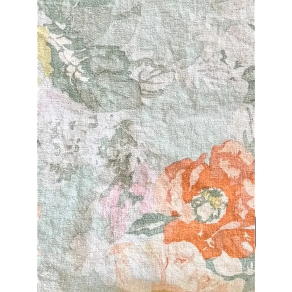 Pottery Barn 24” Linen Blend Reversible Floral Throw Pillow Cover 24x24